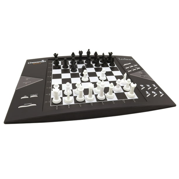 Lexibook Juego de Ajedrez Electrónico Interactivo ChessMan Elite 64 Niveles de Dificultad LED Juego de Mesa Infantil Familiar Negroblanco CG1300US