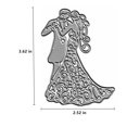 thumbnail image 2 of Troqueles de corte HGSALK para boda: silueta de novio y vestido de novia, 2 of 9
