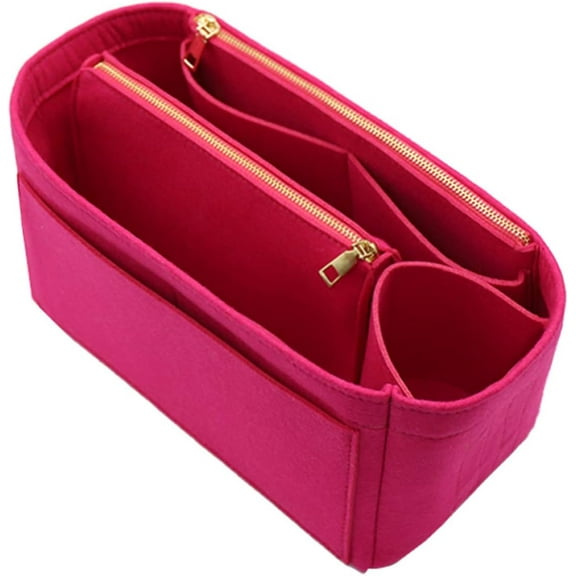 Felt Purse Bag Organizer Insert with zipper Bag Tote Shaper Fit Speedy Neverful PM MM