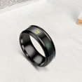 thumbnail image 4 of Naierhg Titanium Steel Wedding Band Intelligent Body Temperature Sensing Ring Personal Health Men Women Ring, 4 of 7