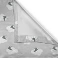 thumbnail image 4 of Ambesonne Grey Grommet Curtain Single Panel, Swallow Birds Among Clouds, 50"x60", Grey Pale Grey White, 4 of 5