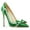 Green, variant on FSJ Women High Heel Pumps Stripes Bowtie Pointed Toe Elegant Stiletto Slip On Dress Shoes Size 8 Green