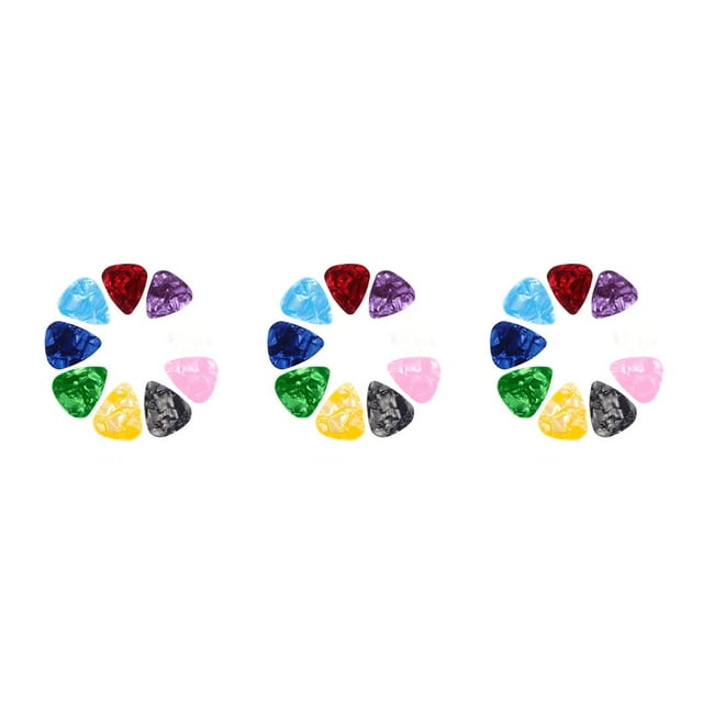 fastboy 10pcs Plastic Guitar Picks Sufficient Plectrums Instrument Accessories Wear-resistant Celluloid Gears As Shown 3Set