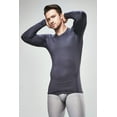 thumbnail image 3 of DEVOPS 2 Pack Men's Thermal long sleeve compression shirts (Large, Black/Charcoal), 3 of 3