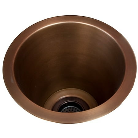 Pscsb3000 Sac Sykes 10 Deep Copper Bar Sink W Flat Bottom
