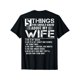 thumbnail image 1 of Camiseta de algodón de manga corta "5 cosas que debes saber sobre mi esposa" (en la espalda) para hombre y mujer., 1 of 6