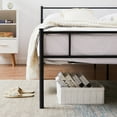 thumbnail image 2 of Javlergo Full Size Metal Platform Bed Frame with Modern Headboard and Footboard, Black, 2 of 7