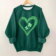 thumbnail image 2 of Lorytime Cute Sweatshirts for Teen Girls Trendy St. Patricks Day Long Sleeve Crewneck Tops Heart Pullover Outerfits, 2 of 5
