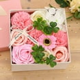 thumbnail image 4 of Conjunto de caja combinada de flores artificiales, flor de clavel, flores para arreglos decorativos, regalo del Día de la Madre/Navidad, 4 of 5