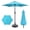 Blue, variant on Beran7 7.5 ft Tassel Patio Umbrella, Fringe with Base Umbrella - Stylish Beach, Pool, and Yard Umbrella for Ultimate Outdoor Decor, White