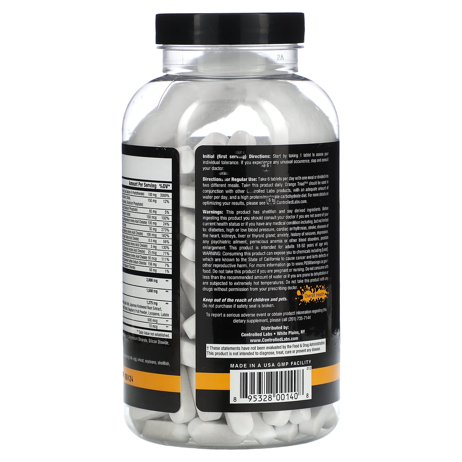 Controlled Labs Orange Triad Multivitamin, Joint, Digestion