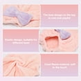 thumbnail image 3 of Unique Bargains 2pcs Hair Drying Towels Triangular Hair Towel Wrap for Women Bow Hair Drying Cap for Hair Pink Purple, 3 of 7
