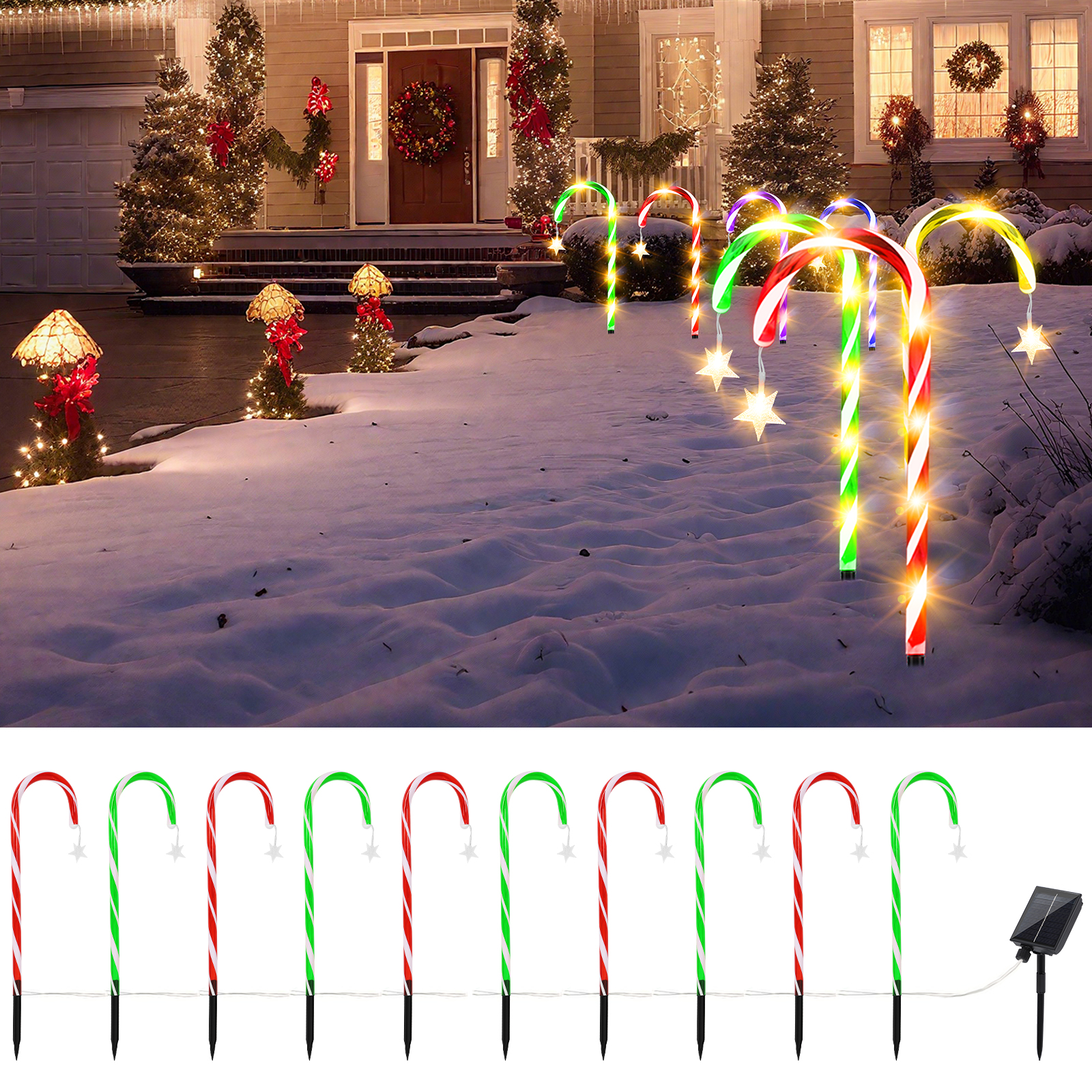 2 Head Pine Needle Palm Christmas Tree Lights Decorative Holiday Lighting for Festive Atmosphere Perfect for Home Office Parties Indoor Outdoor Use Energy Efficient Long Lasting Brightness