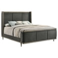 thumbnail image 4 of Alderwood Queen Upholstered Panel Bed Charcoal Grey, 4 of 5