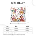 thumbnail image 4 of Square Throw Pillow Covers with Core, Animal Christmas Hand Drawn Pillows for Sofa Beds, 16"x16", 4 of 9