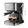 thumbnail image 4 of Coffee Maker,Espresso 1050w All-in-one Wand / 1.5l 1050w All-in-one Coffee All-in-one Coffee With 1.5l Water Tank/coffee 15 Bar Espresso Bar Espresso 1050w With Wand Water Tank/coffee Spoon, 4 of 7