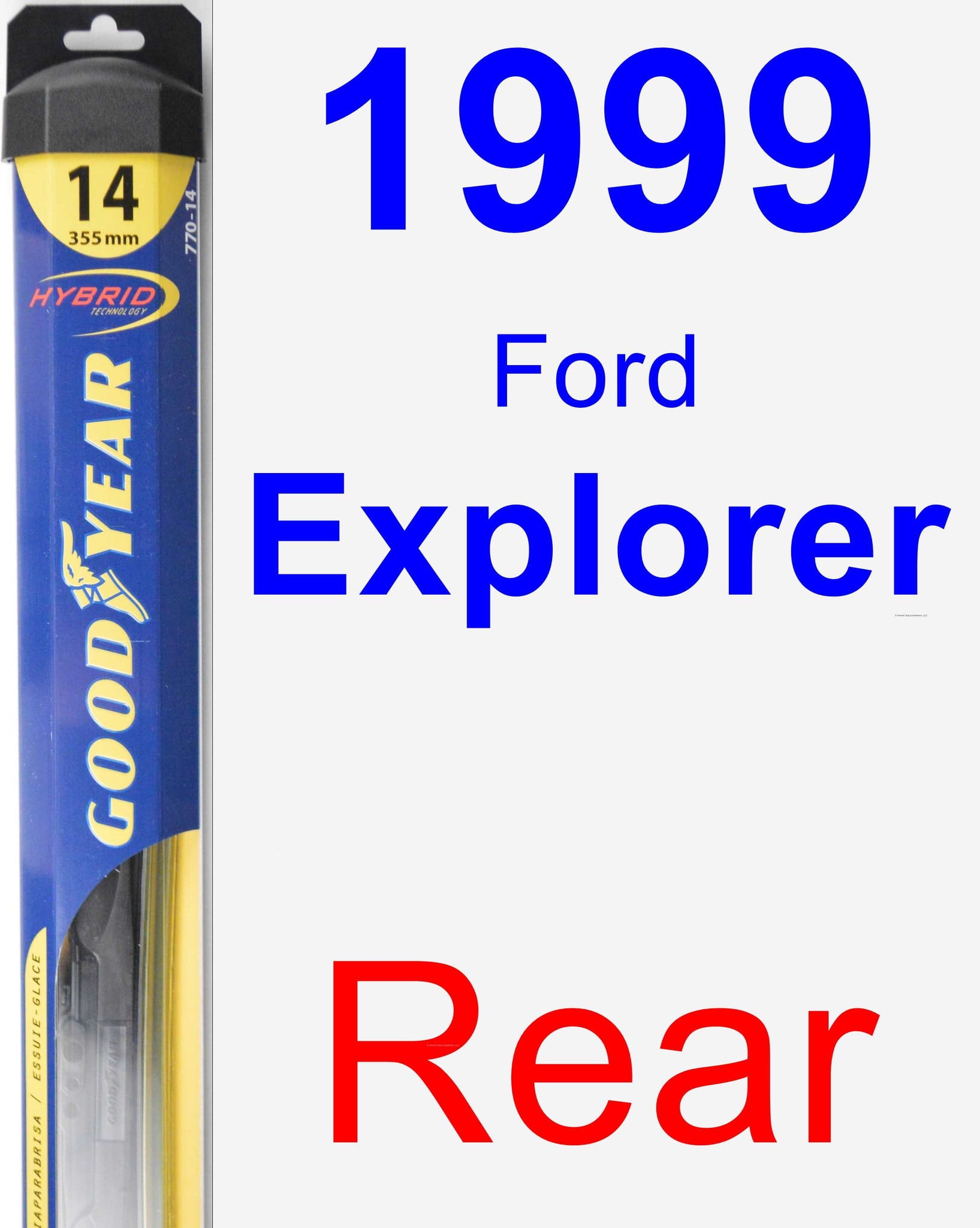 1999 Ford Explorer Rear Wiper Blade Hybrid