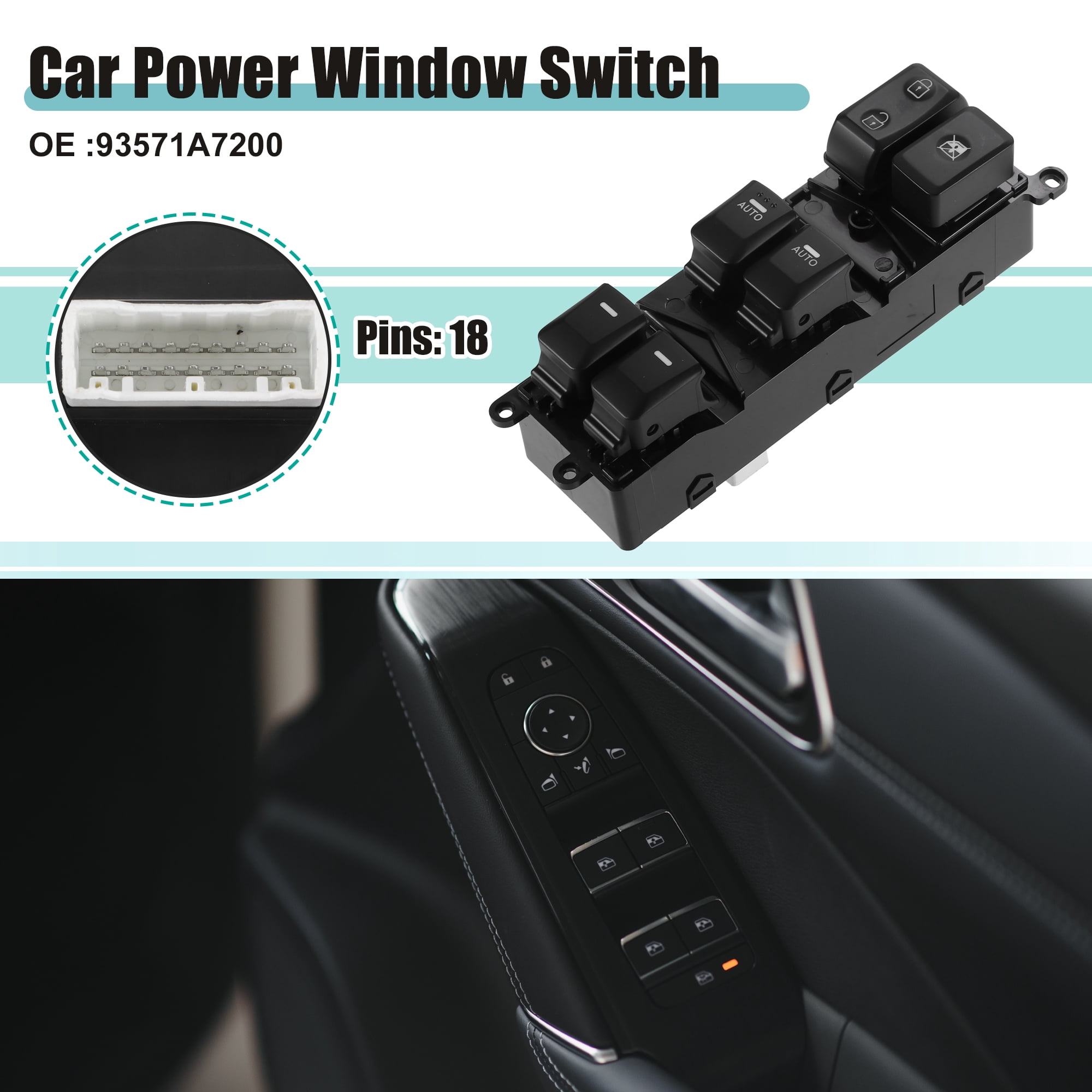 Unique Bargains Front Left Driver Side Master Power Window Switch for Kia Forte