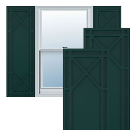 

Ekena Millwork 18 W x 43 H True Fit PVC Bungalow Fixed Mount Shutters Thermal Green (Per Pair - Hardware Not Included)
