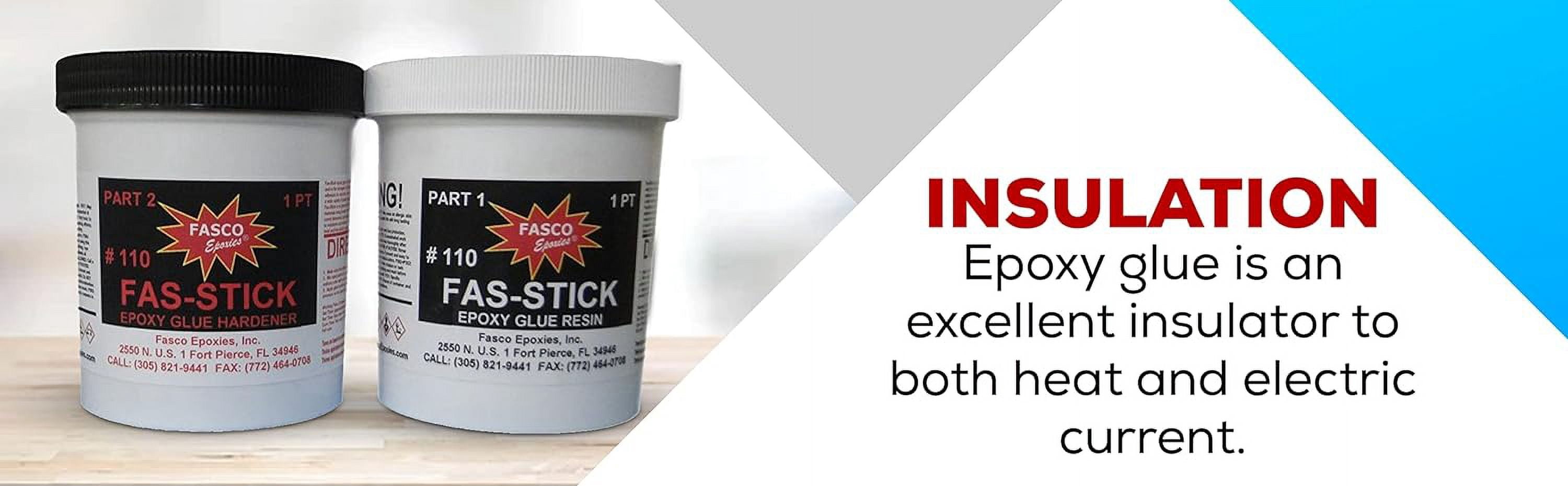 Fasco Epoxies 110 Epoxy Glue Pint Kit (Wood, Aluminum, Fiberglass, Etc.)