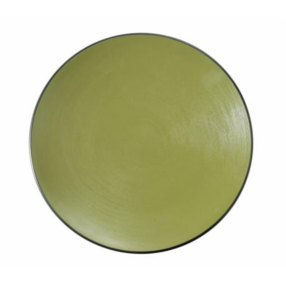 Yanco BM-107GR Birmingham Melamine 7.50 x 0.87 in. Round Plate - Gray & Green