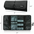 thumbnail image 3 of ProCase Electronic Organizer Cord Pouch, Travel Cable Charger Phone Accessories Bag Organizer Roll up Tech Carrying Case for USB Cables SD Memory Cards Earphone Flash Hard Drive –Black, 3 of 4