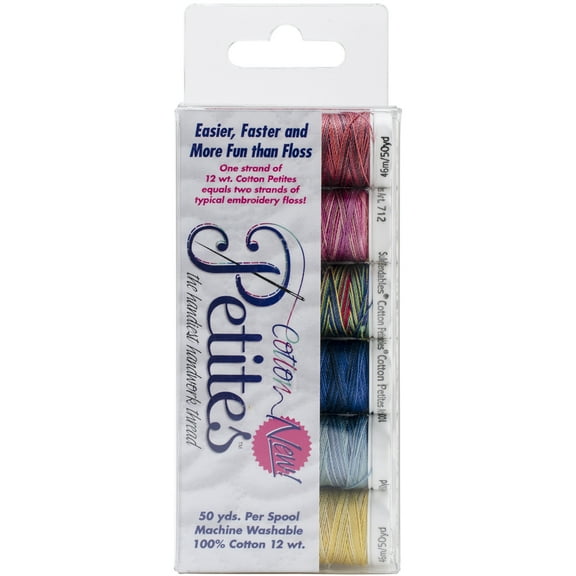 Sulky Sampler 12wt Cotton Petites 6/Pkg-Most Popular Blendables Assortment