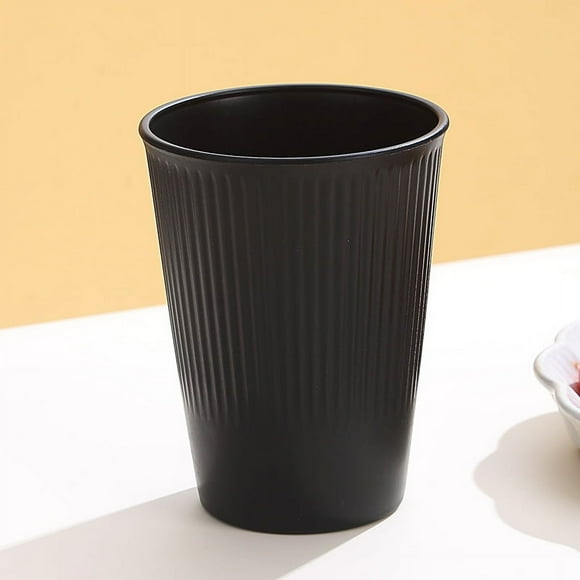 Zhuge Vasos de paja de trigo irrompibles, juego de 4 vasos de plástico reutilizables, vasos para beber agua para cocina, camping, fiestas, color negro