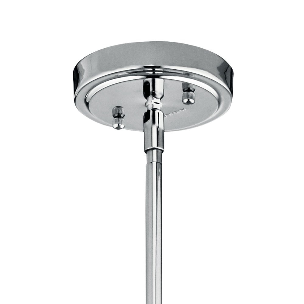 1 Light Contemporary Large Bell Shade Pendant Light Fixture with Clear Glass-Chrome Finish-Clear Glass Color Bailey Street Home 147-Bel-2611331