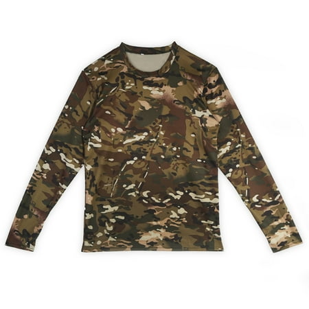 Outdoors Gifts For Men HERCHR Long Sleeve T-shirt, Men Long Sleeve Round Collar T-Shirt Clothes for Camping Outdoor Sports, Long Sleeve Clothes, Men Long Sleeve T-Shirt ()