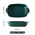 thumbnail image 3 of Qeeadeea Ceramic Baking Dish With Handle, Oven Ceramic Baking Pan, Rectangular Lasagna Pan, Casserole Dish, Microwave And Oven Safe.-green-23x13.5x4cm, 700ml, 3 of 7