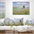 thumbnail image 4 of Designart Foggy Summer Morning in Mountains - Landscape Printed Throw Pillow - 12x20, 4 of 5