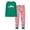 Christmas Green & Red Stripe (Long Sleeves), variant on Christmas Pajamas Girls Boys Unisex Toddler & Big Kid Matching Sleep Set Size 8