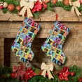 thumbnail image 6 of Uemuo Cute Dogs Collage Print Christmas Stockings, 18inch Xmas Hanging Stocking Decorations for Christmas Party Family Decor, 6 of 7