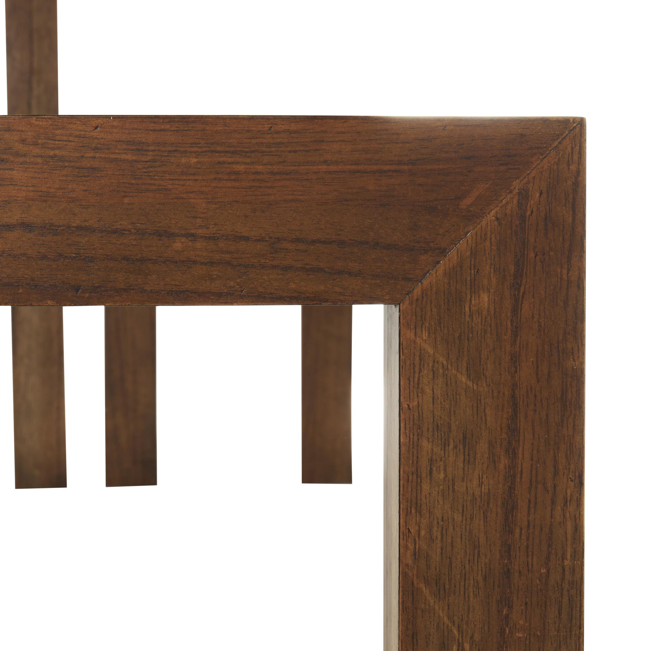 DecMode 31", 15"H Brown Wood Rectangular Console Table with Bench, 2-Pieces