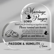 Wedding Sign, Religious Wedding Gift, Wedding Gift For Couples Newly Weds, Prayer Quote For Couple, Marriage Blessing Gift, Christian Marriage Gifts Ideas, Acrylic Sign 6X6INCH (Black)