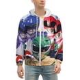 thumbnail image 2 of Power Rangers Zip Up Hoodies Unisex Realistic 3D Print Sweatshirt Long Sleeve Hooded Jacket Coat 2XL, 2 of 8