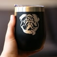 thumbnail image 3 of Bevvee Insulated Wine Tumbler 12 oz English Bulldog Face English Bulldog Owner Gifts Tumblers, 3 of 4