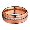 thumbnail image 2 of Man's Wedding Ring,Titanium Wedding Ring,Rose Gold Wedding Ring,CZ Wedding Ring,8mm Wedding Ring, 2 of 4