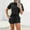 Black, variant on Activewear Sets Womens Summer Sets Pullover Gym Sets Woman Running Sets Cropped Crew Neck Blue Short Sleeve Womens Sets,L