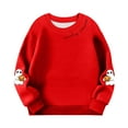 thumbnail image 2 of Spazoro Toddler Girls Swearshirts, Fall Winter Long Sleeve Crew Neck Halloween Print Casual Pullover Tops for Girls Red Size 9 T, 2 of 5