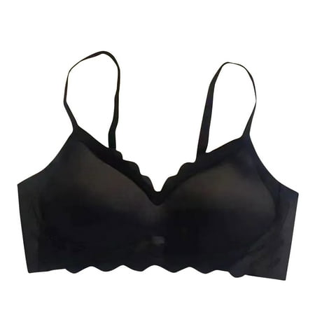 Yuzhih Women s Wavy Wireless Bras Full Coverage Everyday Bra Seamless Push up Bralettes No Underwire