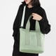 thumbnail image 4 of Handväska canvas, tote bag dam axelväska dam, canvas tote bag axelväska shopper med dragkedja för vardag, skola, shopping, arbete, resor, 4 of 5