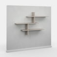 thumbnail image 5 of Ada Home Decor Furniture 48.5" 3 Tier Light Mocha Webster Modern Wall Shelf, 5 of 7