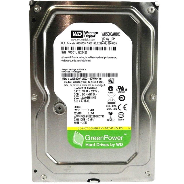 Disco Duro Western Digital WD5000AUDX 500GB SATA 6Gb/s