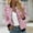 B Pink, variant on Womens Bomber Jackets with Pockets, Zip Up Fashion Classic Fit Long Sleeve Spring Fall Outwear Light Blue L