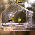 thumbnail image 5 of Alimentador de pájaros de ventana de plástico transparente con ventosas fuertes para exterior - Casa de pájaros de acrílico de montaje de ventana transparente para percha de gato, 5 of 5