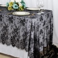 thumbnail image 2 of Black Lace Tablecloth Vintage Floral Lace Table Cloth Embroidered Lace Fabric Black Table Overlay for Halloween Vintage Table Cover Lace Table Linen Rustic Party Table Decor 60x120 Inch, 2 of 4