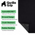 thumbnail image 3 of GORILLA GRIP HydroAbsorb Doormat, Indoor Outdoor Rubber Backed Weather Mat, 29x17, Black, 3 of 10