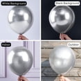 thumbnail image 3 of Balloon PartyWoo, paquete de 155 unidades, plata metalizada, con kit de arco, 3 of 7